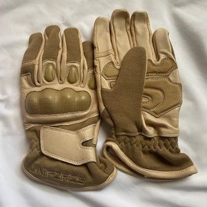 New Franklin Uniforce Tactical Gloves Pair Desert Size L